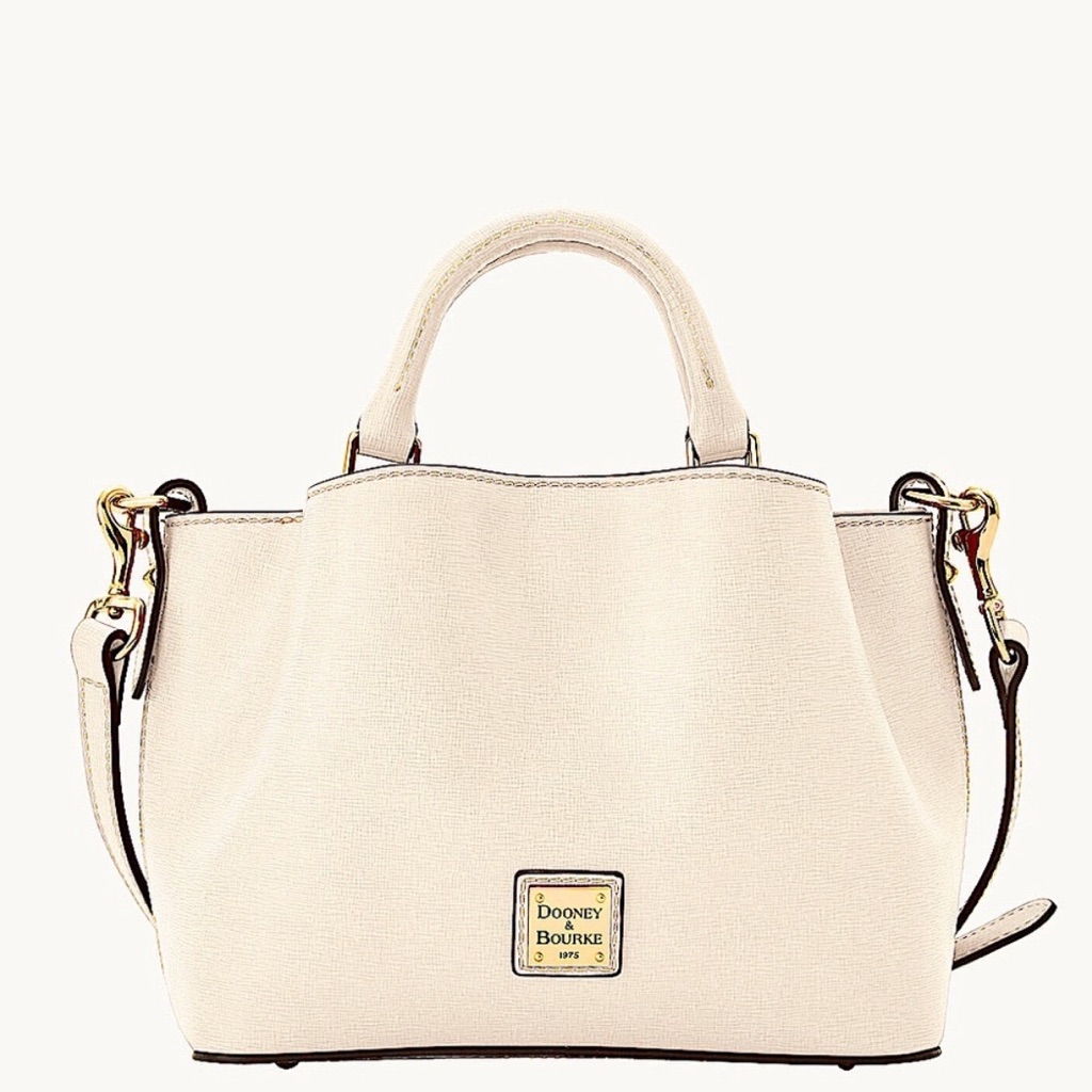 Dooney & Bourke Saffiano Mini Barlow Bag Purse In Ecru (Cream) Rare Nwt Stunning